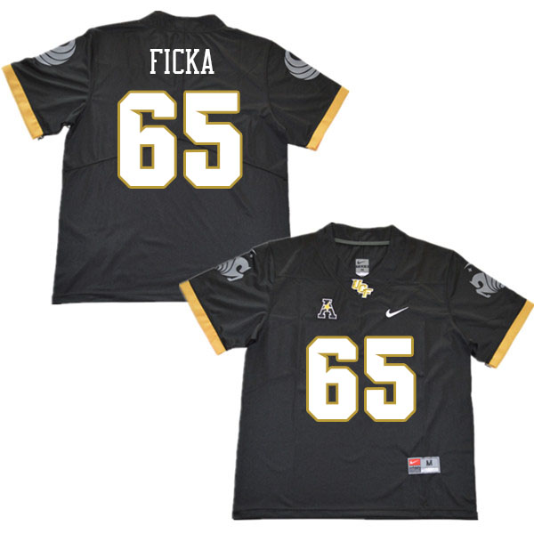 Youth #65 Christopher Ficka UCF Knights College Football Jerseys Stitched Sale-Black